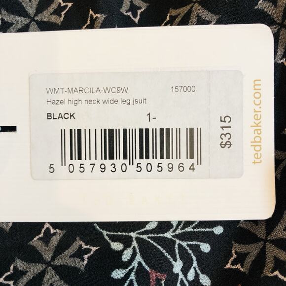 Ted Baker Marcila Hazel High Neck Wide Leg Jumpsuit Office Vacation 0-2 US 1 TB - Picture 13 of 15